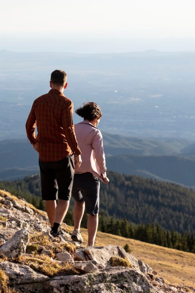 Image of man and woman hiking